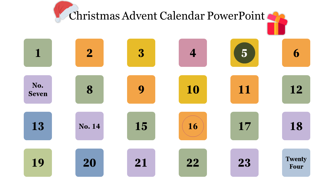 Christmas Advent Calendar PowerPoint